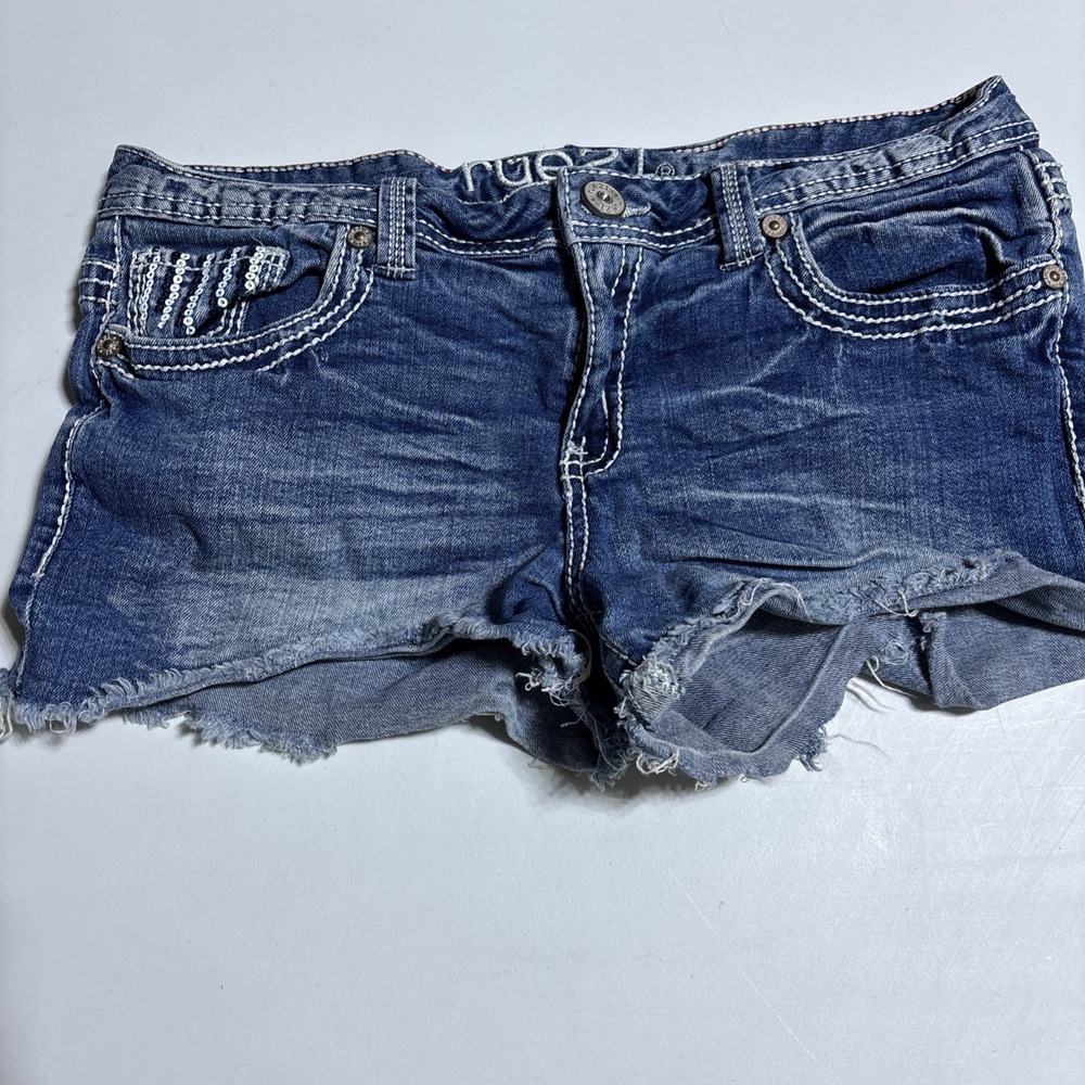 Rue 21 High Waited Shorts Womens Size 11/12 Blue Denim